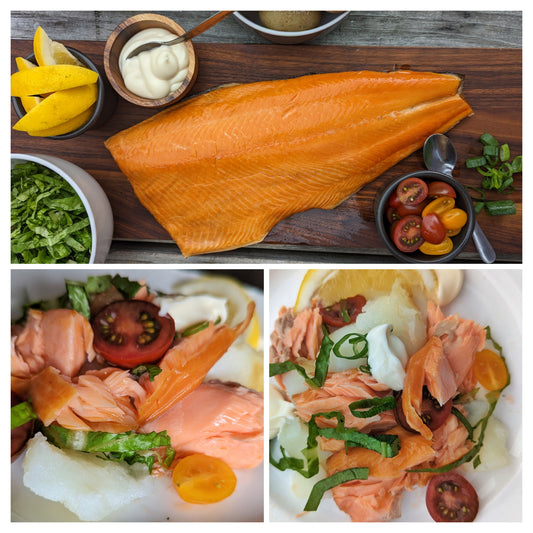 Mother’s Day Akaroa Hot Smoked Salmon with Rock Salt Baked Potatoes