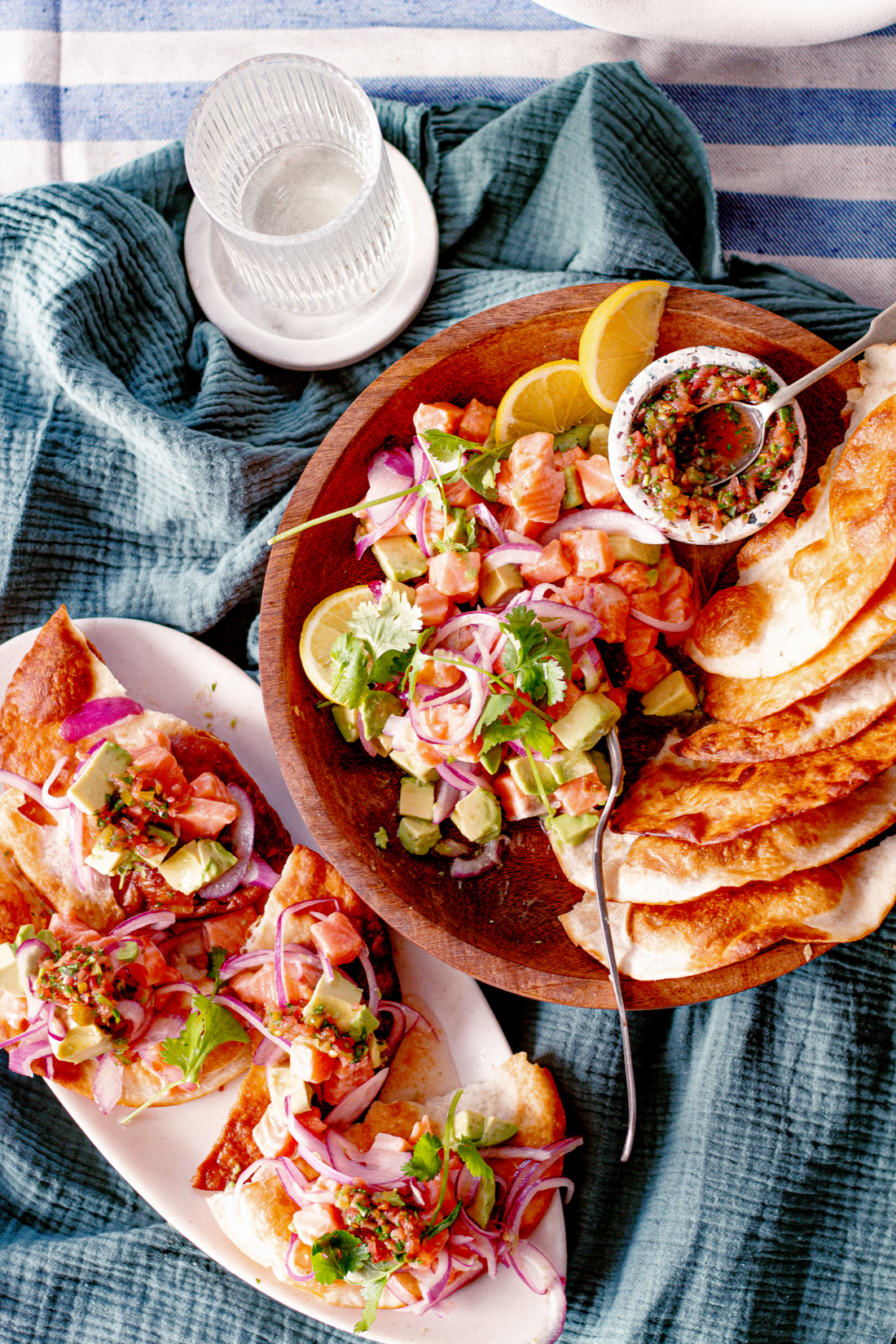Fresh Salmon Tostadas