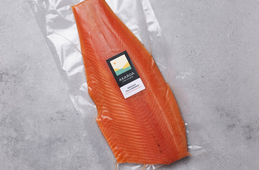 Cold smoked salmon in packaging