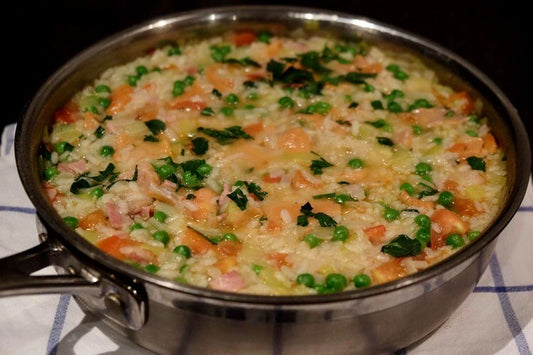 Akaroa Salmon Risotto with Peas