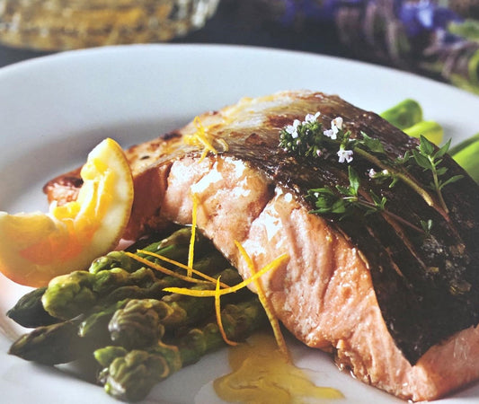 Roasted Salmon with Spring Thyme and River Honey
