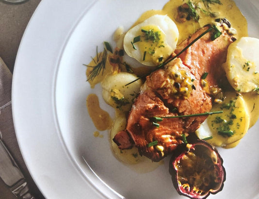 Salmon with Passionfruit and Curry Spice