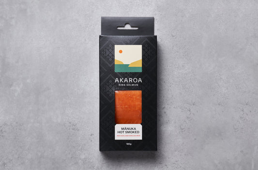 hot smoked salmon portion 180g boxed